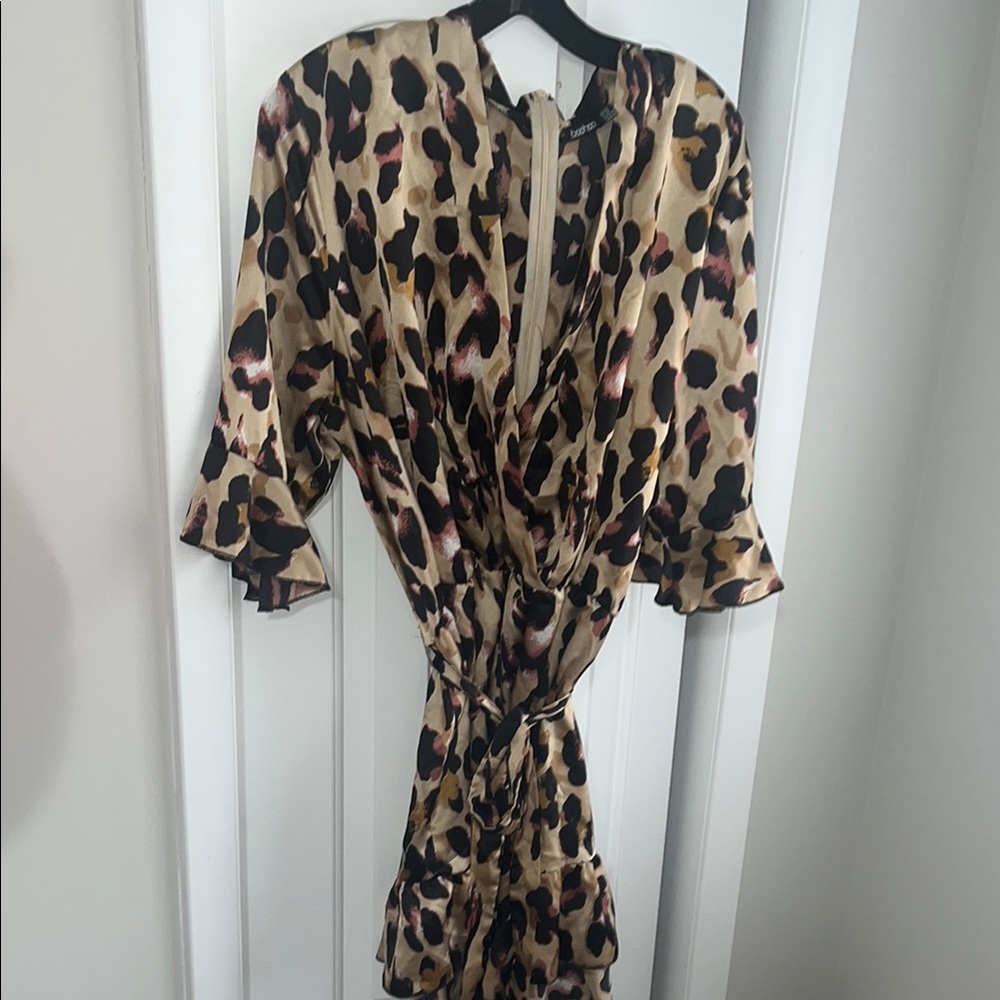 Leopard Print Wrapped Romper